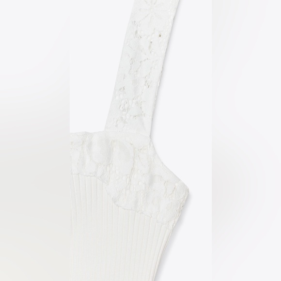 Zara Embroidered Ribbed Top - Picture 5 of 5